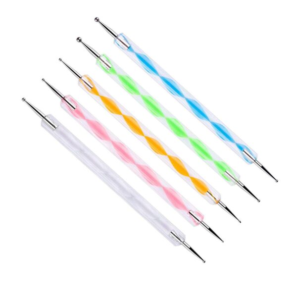 Nail Art Point Pen and Set Used by Women's for Their Fashion Purposes (Pack of 5Pcs) - Image 5