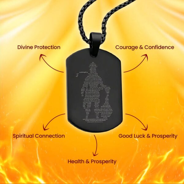 Hanuman Chalisa Necklace Original - Black - Image 5