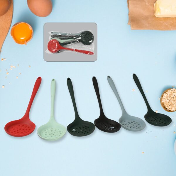 Multipurpose Silicone Spoon, Silicone Basting Spoon Non-Stick Kitchen Utensils Household Gadgets Heat-Resistant Non Stick Spoons Kitchen Cookware Items For Cooking and Baking (6 Pcs Set) - Image 4