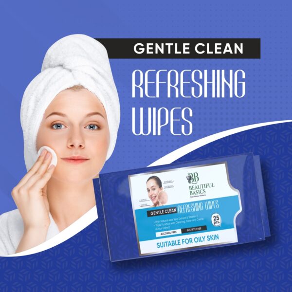 Refreshing Wet Wipes for Face | Facial Cleansing | Refreshing & Skin Hydration| Soothing for skin | pH Balance & Alcohol Free | Nourishing with Fruit extract | 25 Wipes - Image 10