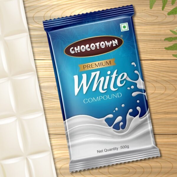 Chocotown Premium White Choco Compound Slab, 500gm - Image 2