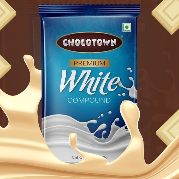 Chocotown Premium White Choco Compound Slab, 500gm - Image 6