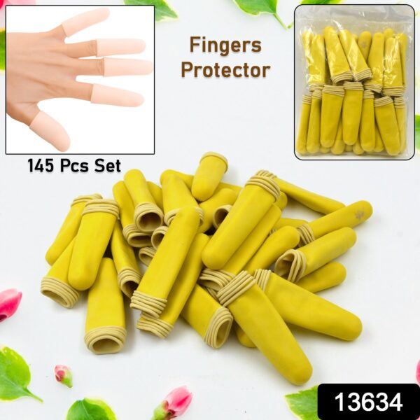 Finger Caps, Silicone Finger Protectors Sleeves (Finger Cots / 145 Pcs Set Approx) - Image 2