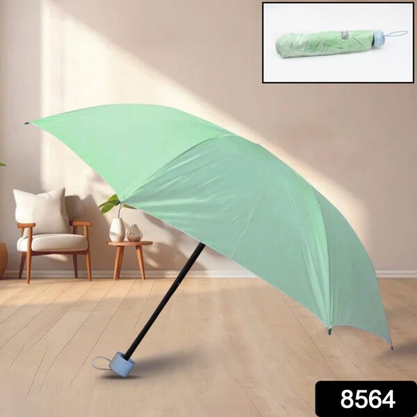 3 Fold Manual Open Umbrella | Windproof, Sunproof & Rainproof with Sturdy Steel Shaft | Easy to Hold & Carry | Umbrella for Women, Men & Kids (1 Pc) - Image 2