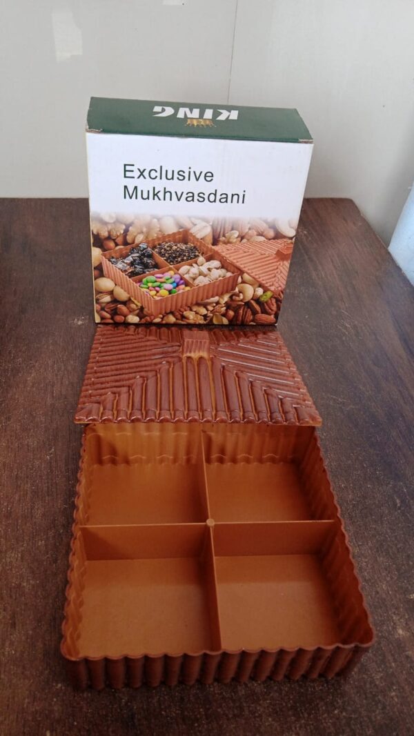 Plastic Multipurpose Dry Fruit Chocolates Mouth Box (1 Pc) - Image 6