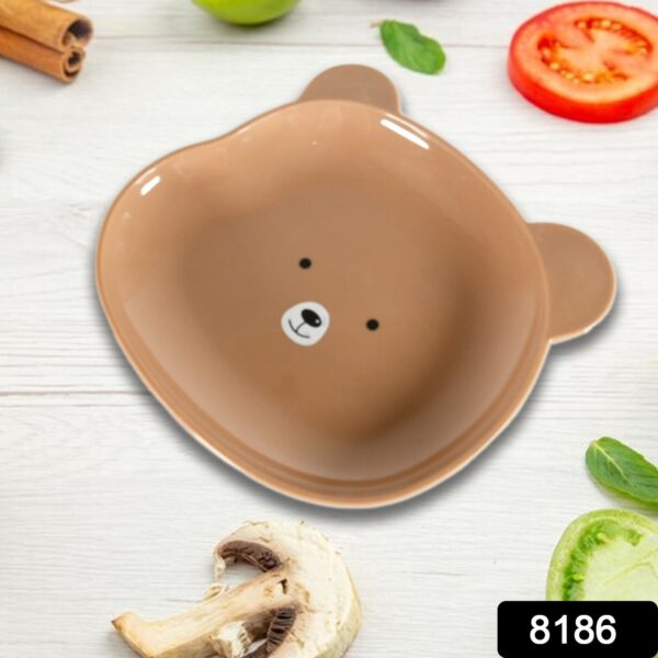 Durable Food Serving Plate, Bear Shaped Plate Cartoon Snack Plates For Serving Fruits & Desserts (1 Pc) - Image 2