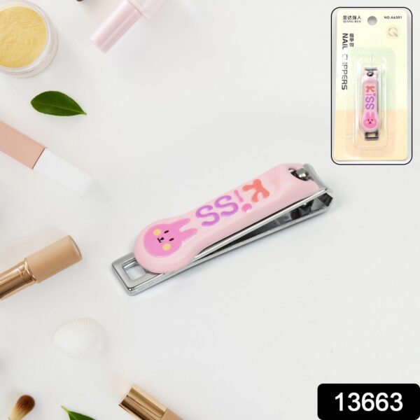 Cute Nail Clipper with Nail Catcher, Nail File - Stainless Steel (1 Pc) - Image 2