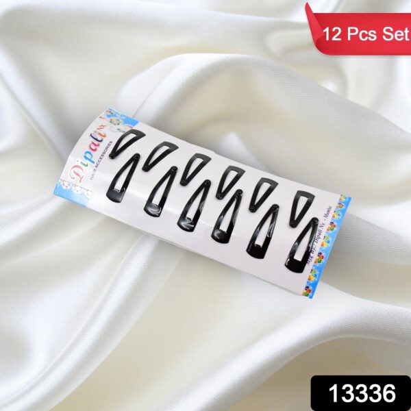 Metal Tik Tak Hair Clips (12 Pcs Set) - Image 2