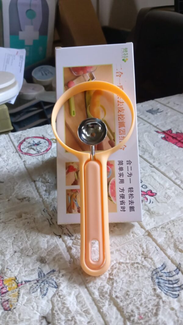 2 in 1 Kitchen Tool - Soft Fruit Peeler and Baller - Avocado, Papaya, Watermelon, Honey Dew - Kitchen Gadget Tool (1 Pc) - Image 7