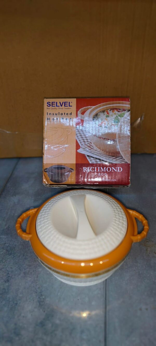 Insulated Hot Pot With Inner Stainless Steel Serving Casserole with Lid (800 ML Approx) - Image 7