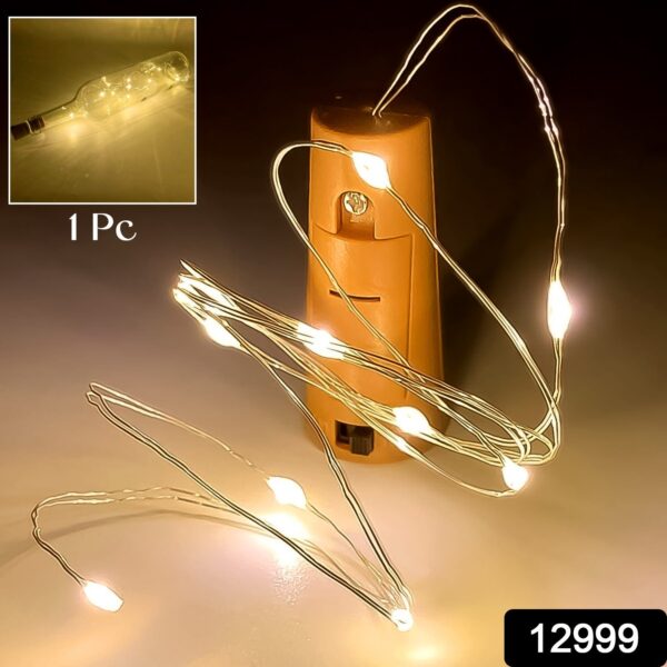 Wine Bottle Cork String Light | Multi LED / 2M Cable Length Copper Wire Battery Operated Warm white / 1 Pc) - Image 2