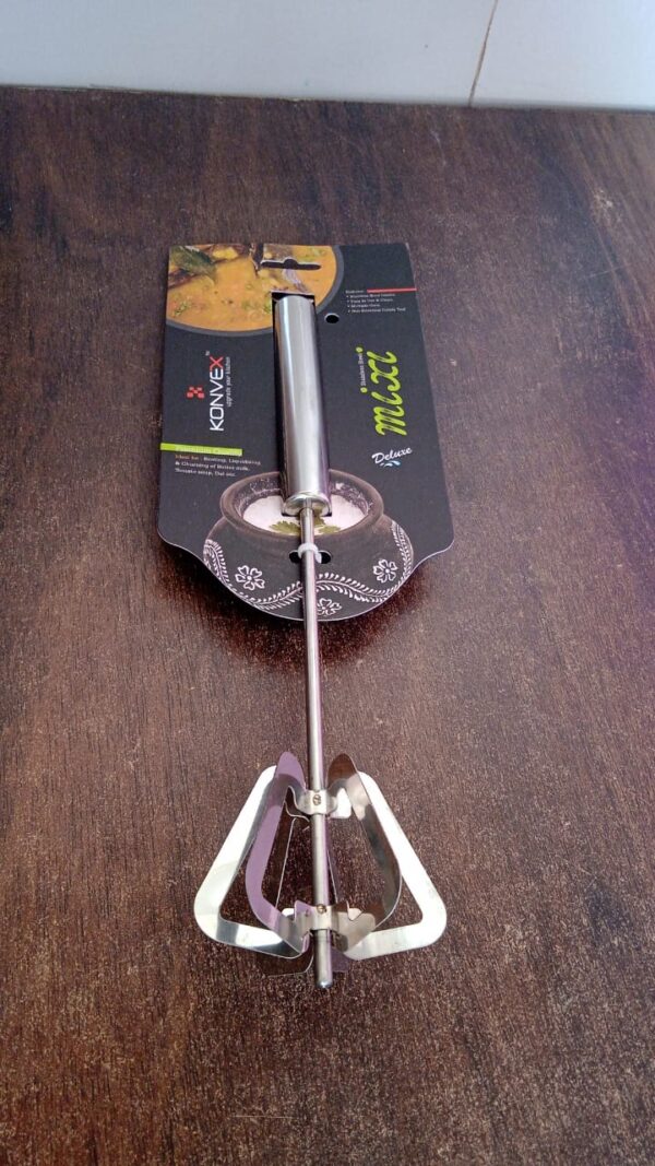 Hand Push Mixer, Egg Whisk, Stainless Steel Blender (1 Pc) - Image 7