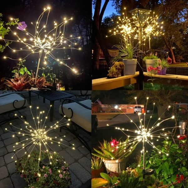 Colorful Multi Led Outdoor Solar Garden Lights (4 Pcs Set) - Image 7