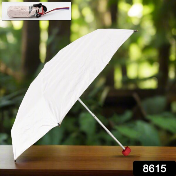 3-Fold Sun & Rain Protective Solid Foldable Umbrella (1 Pc) - Image 2