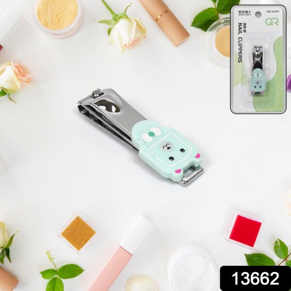 Cute Nail Clipper with Nail Catcher, Nail File - Stainless Steel (1 Pc) - Image 2