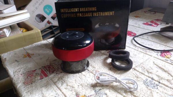 Electric Intelligent Breathing Cupping Massage Instrument The Smart Cupping Therapy Set's Massager for Muscle and Joint Pain Cellulite Massage Back Pain Relief for Back Shoulder Leg (1 Pc) - Image 10