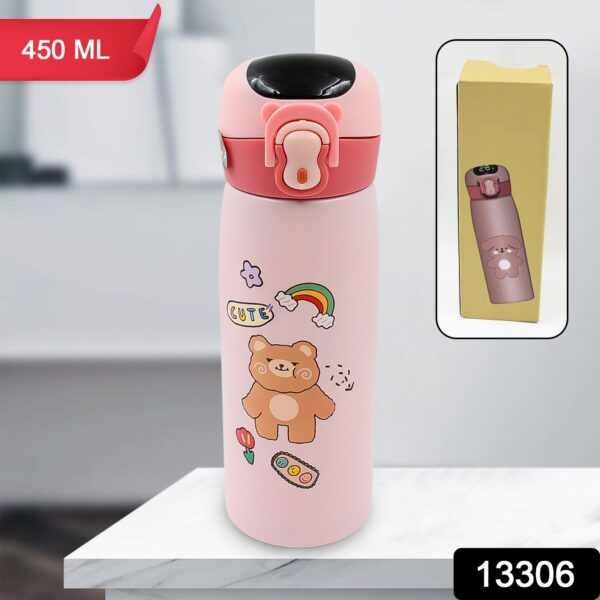 Smart Vacuum Insulated Water Bottle with LED Temperature Display (450 ML Approx / Mix Color & Design) - Image 2