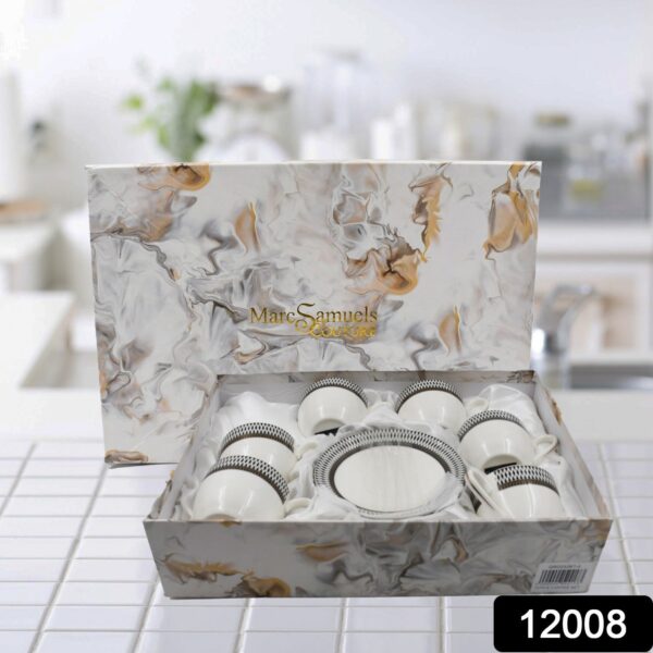 Ceramic Tea / cups and Saucer / Rakabi Set of 12 Pcs - Image 2
