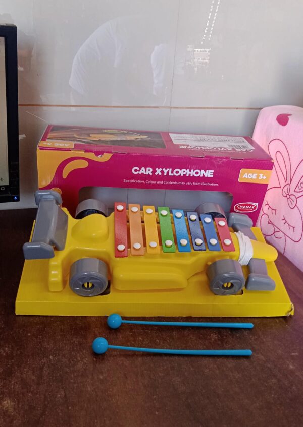 Musical Car Piano Xylophone Toy, Plastic Car Xylophone (1 Set) - Image 7