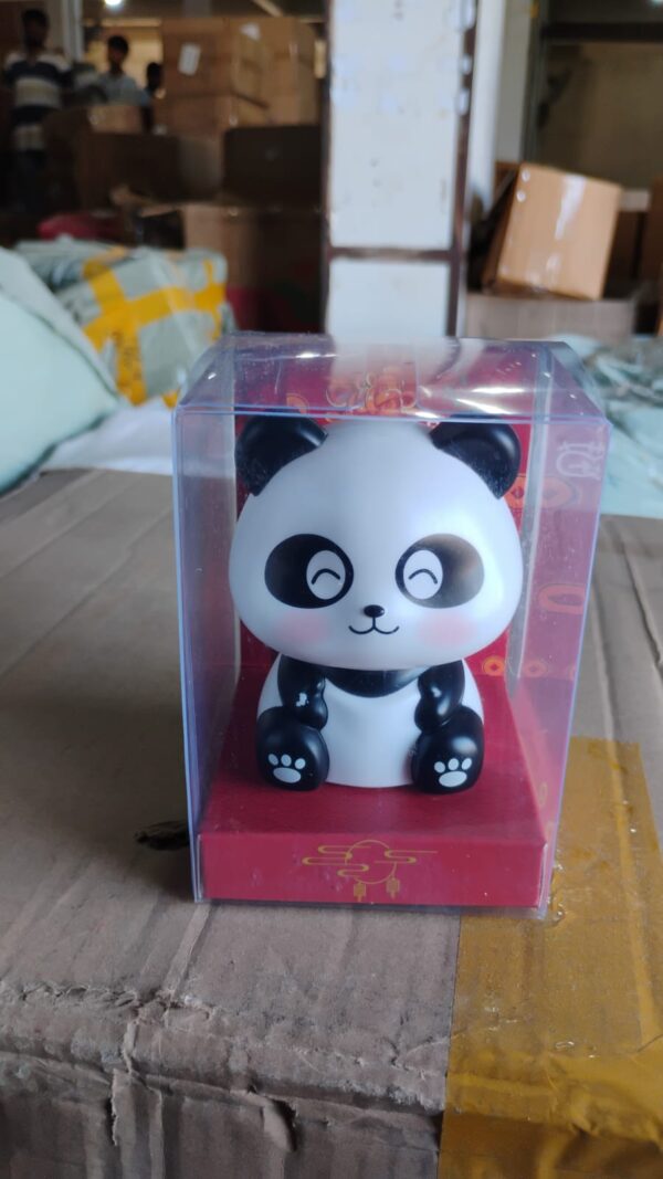 Car Decoration Solar Power Moving Head Panda Statue Creative (1 Pc) - Image 7