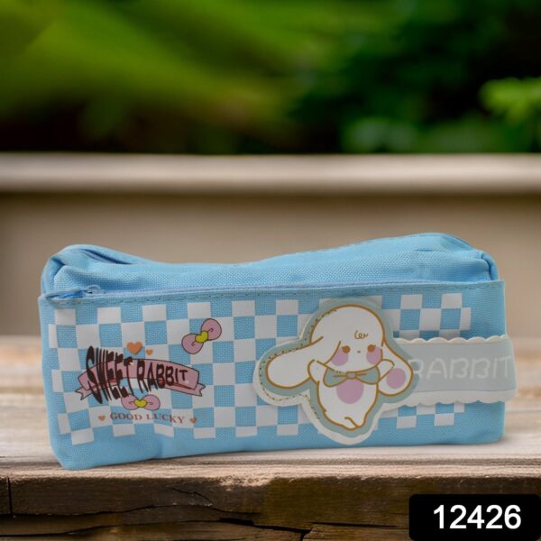 Pencil Pouch With Zipper, Students Pencil Case Large Capacity, Makeup Pouch, Stationery Bag (1 Pc / 2 Compartment) - Image 2