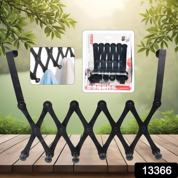6 Hook Door Hanger, Steel Coat Rack (1 Pc) - Image 2