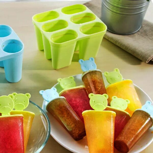Plastic 6 Grid / Compartment Popsicle Ice Cream Mold (1 Pc) - Image 4