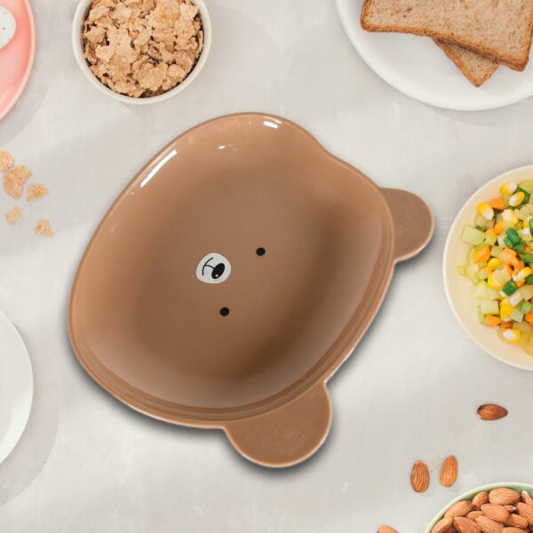 Durable Food Serving Plate, Bear Shaped Plate Cartoon Snack Plates For Serving Fruits & Desserts (1 Pc) - Image 3