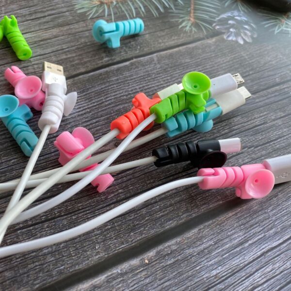 Cable Cord Protector Saver with Suction end (Suction Winder / 4 Pcs Set) - Image 6