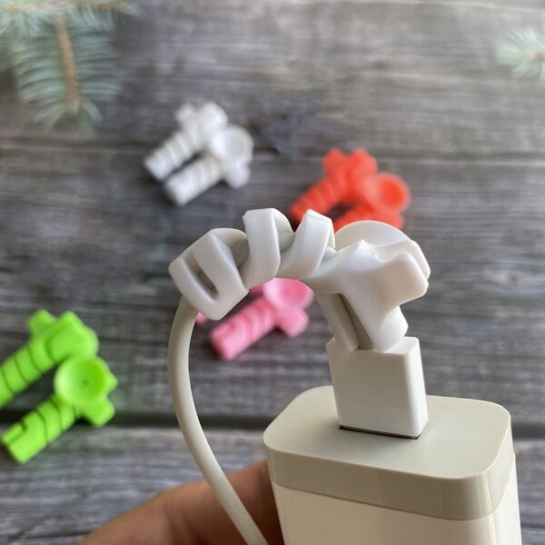 Cable Cord Protector Saver with Suction end (Suction Winder / 4 Pcs Set) - Image 3