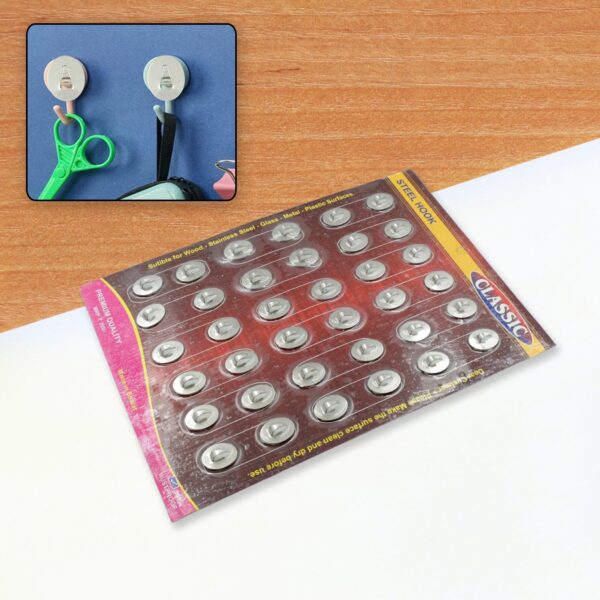 Multipurpose Small Stainless Steel Wall Hanging Hook 36 pc - Image 6