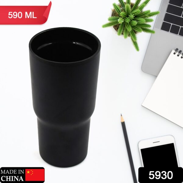 STAINLESS STEEL VACUUM INSULATED GLASS COFFEE CUPS DOUBLE WALLED TRAVEL MUG, CAR COFFEE MUG (590ml) - Image 2