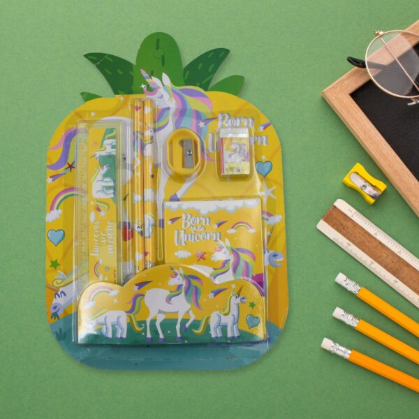 6 PC SET STATIONARY SET INCLUDING PENCIL RULER RUBBER PENCIL SHARPENER  SCHOOL, OFFICE PRODUCT GIFT - Image 5