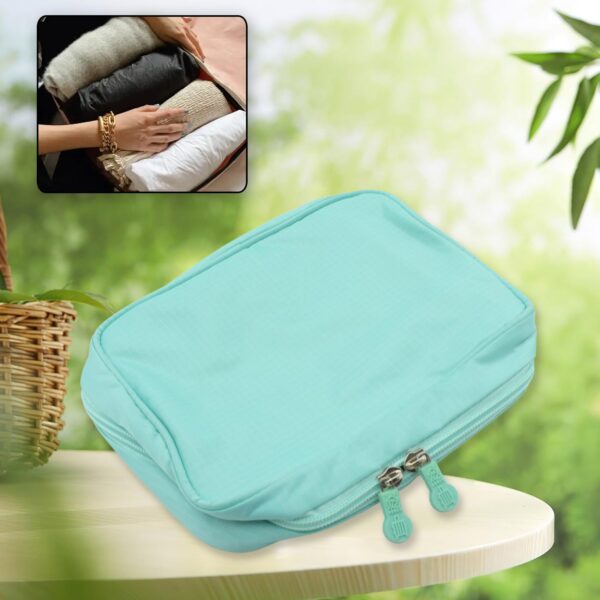 Travel Wash Bag Multi-Functional Waterproof Cosmetic Storage Bag Handheld Foldable Hook Cosmetic Bag with Zipper Closure Handbag Portable Classification Bags(1 Pc Mix Design) - Image 16