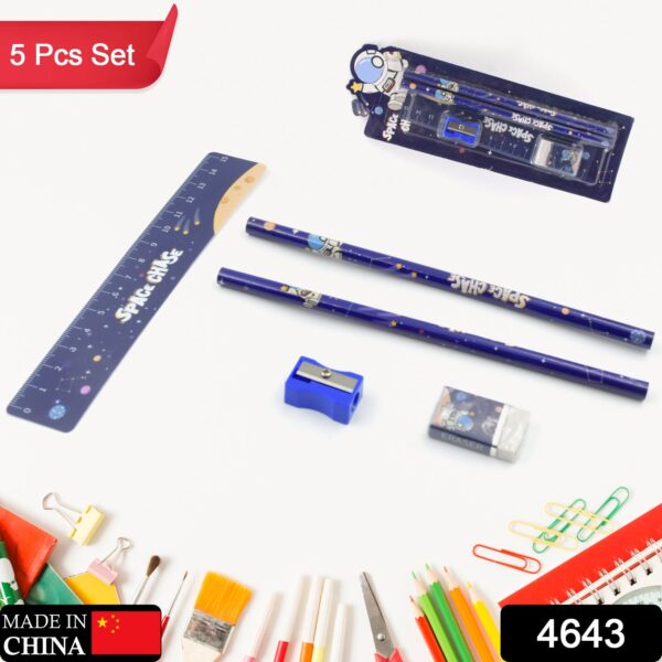 Fun & Functional! 5-in-1 Cartoon Pencil Set for School & Play (5 Pc) - Image 2