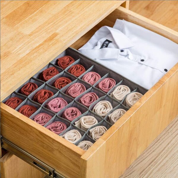 Folding Removable Tie Necktie Sock,Handkerchiefs, Ties, Belts and Underwear Storage Boxes, Easy Assemble Lightweight Folding for Home Daily Use (1 Pc Mix Design) - Image 5
