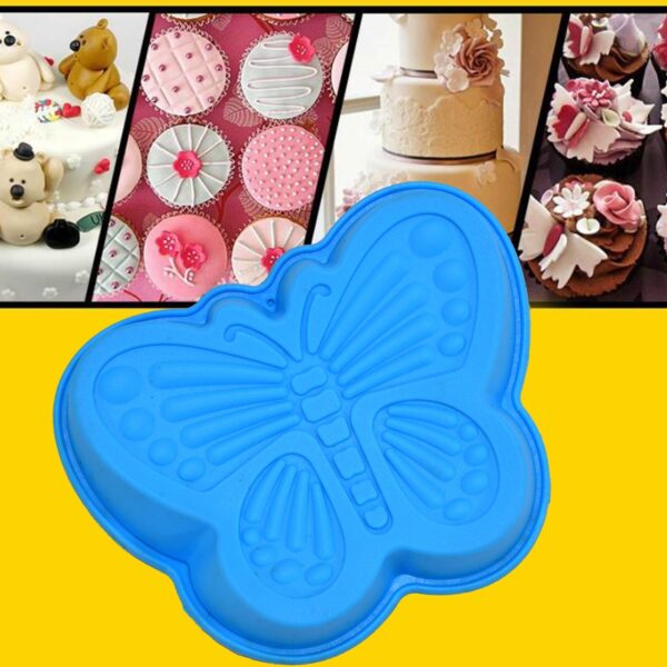 Butterfly Shape Cake Cup Liners I Silicone Baking Cups I Muffin Cupcake Cases I Microwave or Oven Tray Safe I Molds for Handmade Soap, Biscuit, Chocolate, Muffins, Jelly – Pack of 4 - Image 6