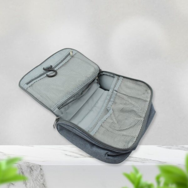 Travel Wash Bag Multi-Functional Waterproof Cosmetic Storage Bag Handheld Foldable Hook Cosmetic Bag with Zipper Closure Handbag Portable Classification Bags(1 Pc Mix Design) - Image 3