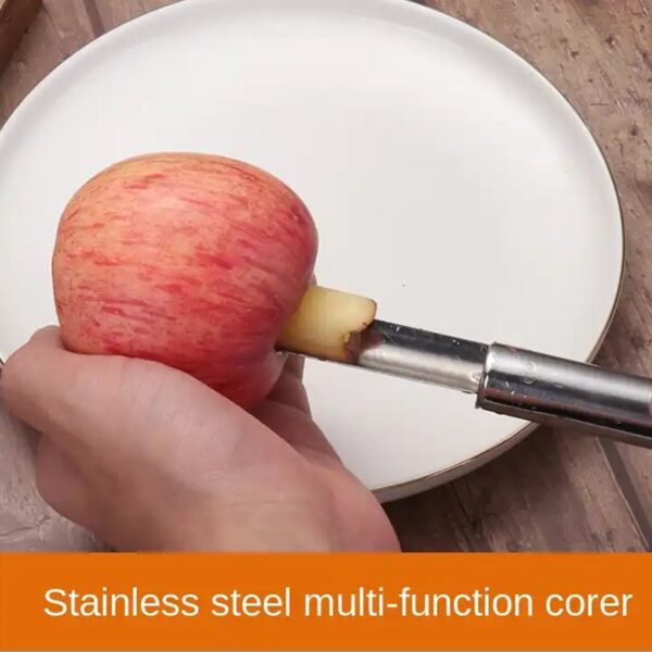 Fruit Core Stainless Steel Set, Core Remover for Apple and Pear, Kitchen Prep Tool Fruit Core Remover Tool with Soft Handle, Apple Corer Stainless Steel, Kitchen Gadget Dishwasher Safe - Image 5