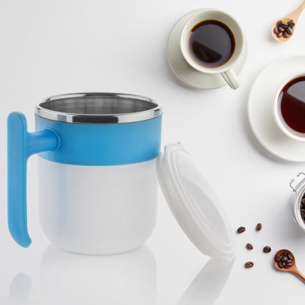 Stainless Steel Lid Cover Hot Coffee/Tea Mug Hot Insulated Double Wall Stainless Steel, Coffee and Milk Cup with Lid - Coffee Cup (1 Pc ) - Image 3