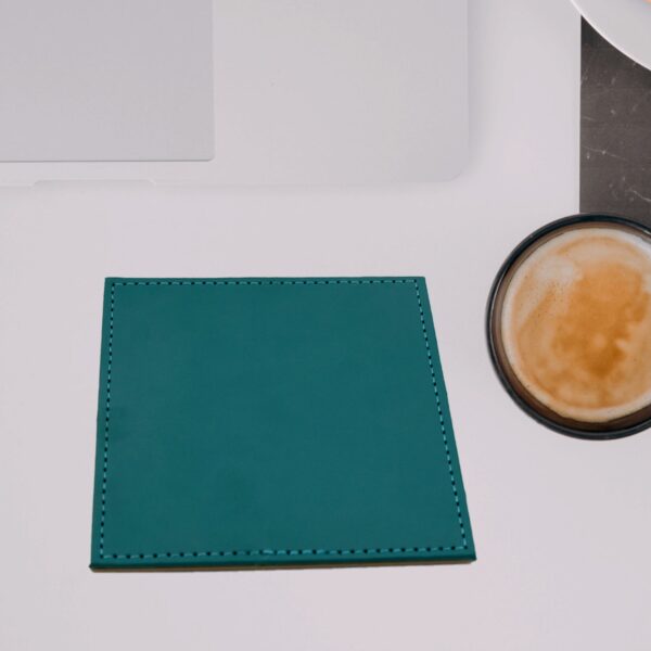 Square Tea Coaster - Dining Table Decor Accessories - Coaster for Dining Table for Hot Pots Coasters for Cups Durable and Long-Lasting, Leather Coffee Table for Home or Office Use (4 pc) - Image 4