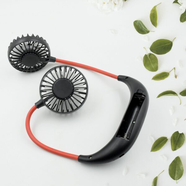 Hand Free Personal Fan - Portable USB Battery Rechargeable With Battery Comaprtment Mini Fan - Headphone Design Wearable Neckband Fan Necklance Fan Cooler Fan for Home, Sport, Camping, Beach, Travel, Office (Battery Not Included) - Image 7