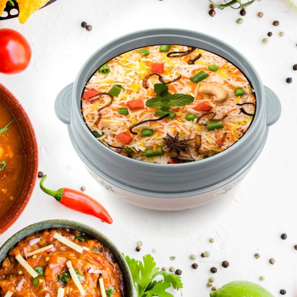 4500ml Insulated Casserole Box (Steel): Floral Print, Keeps Food Hot/Cold - Image 5