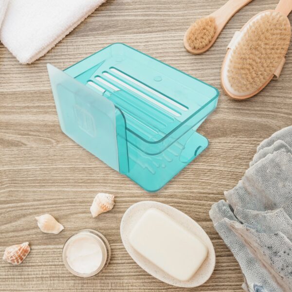 Wall Mounted 2 Layer Soap Holder with Hook Self Adhesive Double Layer Plastic Soap Dish with Hook for Bathroom Kitchen Sink and Wash Basin (2 Layer 1 Pc) - Image 6