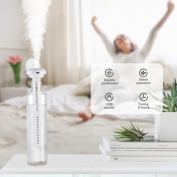 Mini Portable Humidifier for Car, Personal USB Powered Bedroom Quiet Humidified Ultrasonic Cool Mist Humidifier Plants, Car, Travel, Office, Hotel  (1 Pc) - Image 3