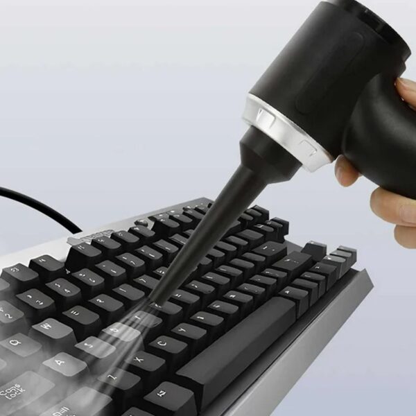 3 in 1 Car Mini Vacuum Cleaner with Blower Wireless Portable Rechargeable Handheld High Power Suction Vacuum Cleaning Machine for Home Car Computer Keyboard Cordless Air Blowing Dusting - Image 3