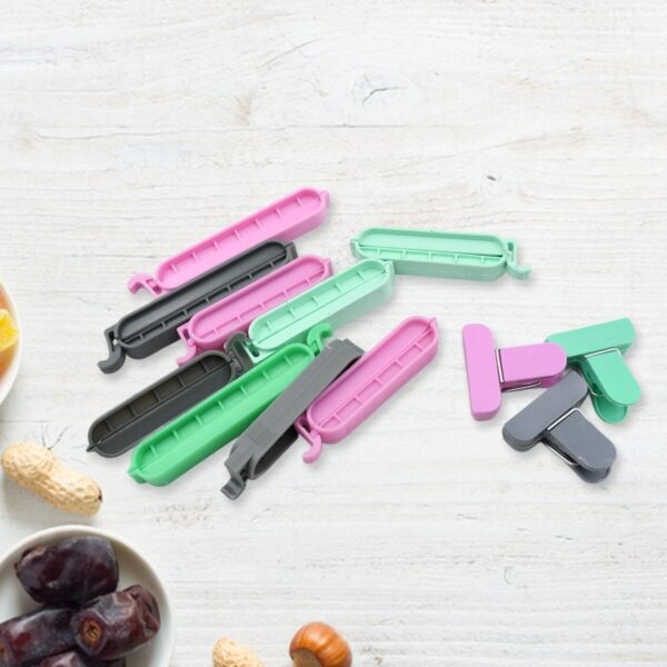12 Pieces Food Clips, Plastic Food Bag Clips Reusable Bag Clips for Food Storage Colorful Sealing Clips for Snack, Coffee, Home, Kitchen, Travel, Camping - Image 6