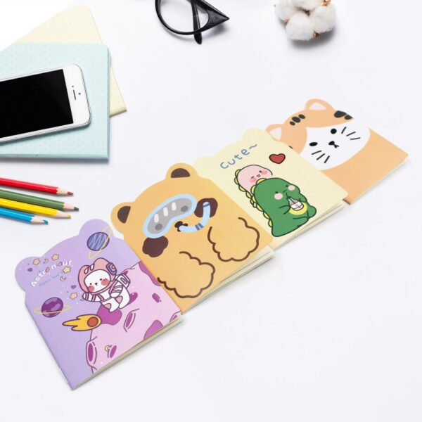 Cute Cartoon Journal Diary, Notebook for Women Men Memo Notepad Sketchbook 16 Pages Writing Journal for Journaling Notes Study School Work Boys Girls, Stationery (120x85MM / 1 Pc) - Image 6