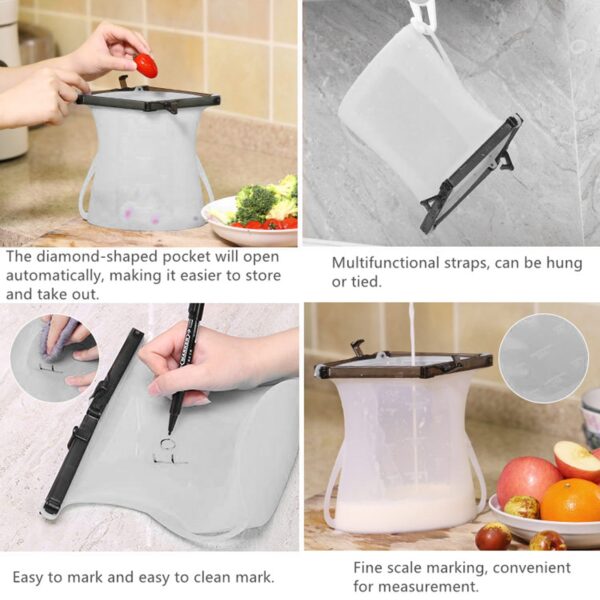Eco-Friendly Food Storage: Reusable Silicone Bags (3-Pack) - Leakproof & Safe - Image 5