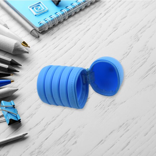 Pencil Case Is Made Of Silicone Telescopic Pen Holder, with Zipper Closure And Large Capacity Office Home School School-pink Boys For Girls Secondary School Clear Pencil Case - Image 5